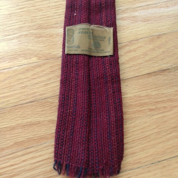 Vintage Handwoven Pure Wool Tie Maria Svatina Made in Canada - Picture 5 of 12